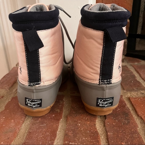 Original Penguin Girls' Addison Pink & Gray Duck Boots - Size US 7 UK 6.5 EU 40 - Picture 5 of 7